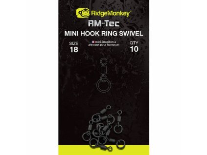 RidgeMonkey: Obratlík RM-Tec Mini Hook Ring Swivel 10ks