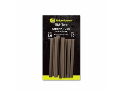 RidgeMonkey: Smršťovací hadička RM-Tec Shrink Tube 3,6mm Organic Brown 10ks