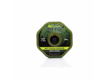 RidgeMonkey: Šnůra RM-Tec Soft Coated Hooklink 25lb 20m Zelená