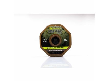 RidgeMonkey: Šňůrka RM-Tec Soft Braid Hooklink 25lb 20m Organic Brown