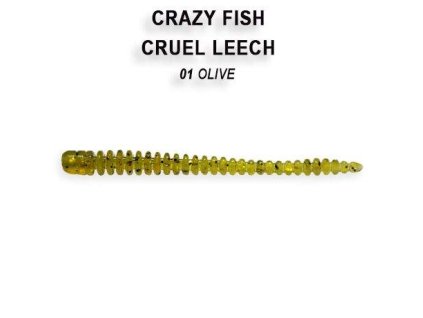 Cruel Leech 5,5cm barva 1 olive