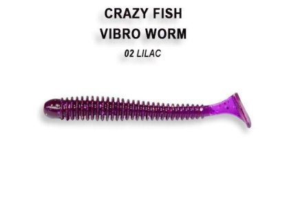 Vibro worm 5 cm barva 2 lilac