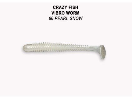 Vibro Worm 7,5cm barva 66 pearl snow