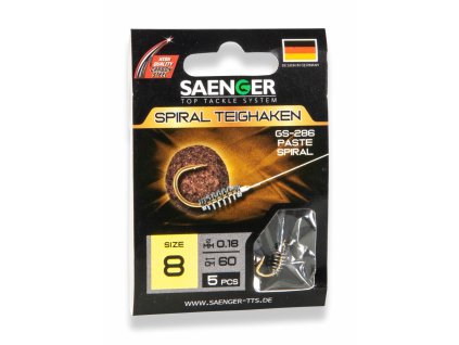 Saenger Návazec pro lov s těstem (háček se spirálou) Teighaken GS-286 vel. 6, 5 ks/bal