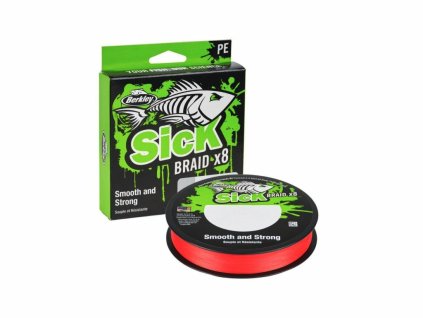 Šňůra Berkley Sick Braid x8 16,5kg 150m 0,14mm Red