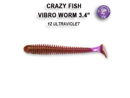 Vibro Worm 8,5 cm barva 12 ultraviolet
