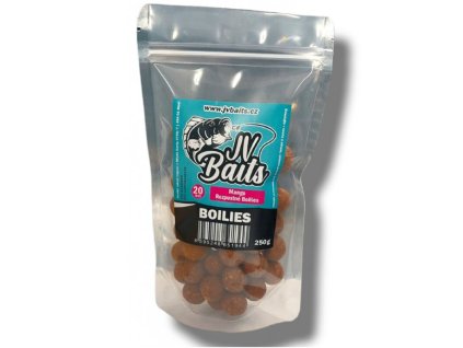 JV Baits rozpustné boilies mango 250g 20mm