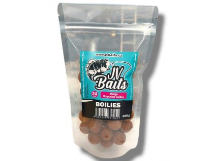 JV Baits rozpustné boilies mango 250g 24mm