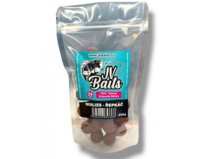 JV Baits rozpustné boilies řepkáč chilli-kreveta 250g 24mm