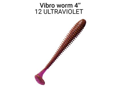 Vibro Worm 10cm 12 ultraviolet 5ks
