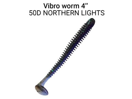 Vibro Worm 10cm 50D Northern Lights 5ks