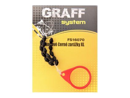 Graff Silikonové zarážky XL Černé 15ks