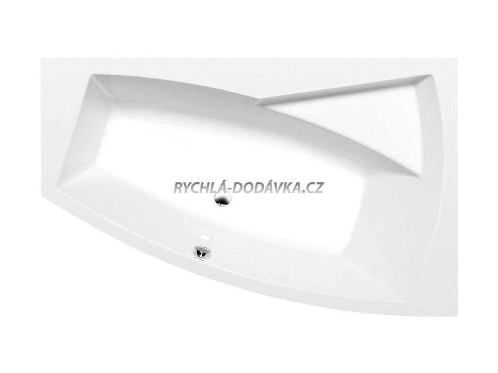 Polysan EVIA R asymetrická vana 170x100x47cm, bílá 22611