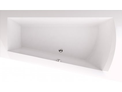 TEIKO Vana Nera 160 P asymetrická 160 x 100 cm, akrylátová, bílá, pravá V110160R04T07001 Nohy zdarma