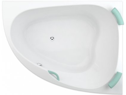 TEIKO Vana Spinell 160 P rohová 160x125 cm, akrylátová, bílá, pravá V110160R04T02001 Nohy zdarma