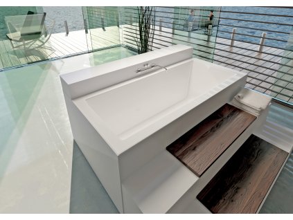 TEIKO Varadero vana 170 x 75 x 49,5 cm, akrylátová, bílá V112170N04T13001 Nohy zdarma
