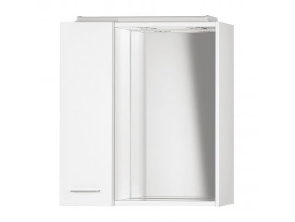 Aqualine ZOJA/KERAMIA FRESH galerka s LED osvětlením, 60x60x14cm, levá, bílá 45021