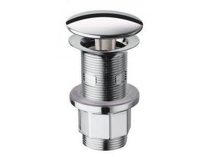 Silfra Neuzavíratelná kulatá výpust pro umyvadla s přepadem i bez, V 10-80mm,chrom WF43451