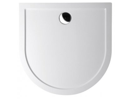 Polysan ISA 100 sprchová vanička z litého mramoru, půlkruh 100x100x4cm, bílá 72888