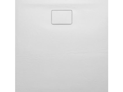 Sapho ACORA vanička z litého mramoru, čtverec 90x90x2,7cm, bílá, dekor kámen AC002