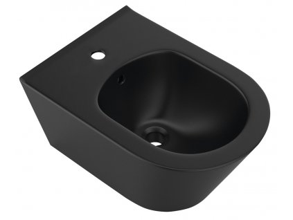 Sapho AVVA bidet závěsný 35,5x53 cm, černá mat 100324-110