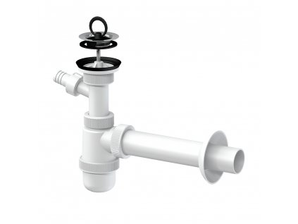 Slovarm - Sifon umyvadlový, nerezová mřížka Ø 63 mm, s přípojkou P-958C DN40 - 621137