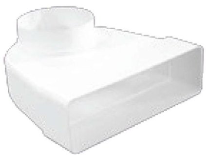 Regulus Koleno 90° přechodové čtyřhran 60x200/kruh 125 mm 7910 - 20239 - šedá