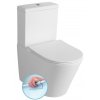 Sapho PACO RIMLESS WC kombi mísa s nádržkou, spodní/zadní odpad, bílá PC1012WR