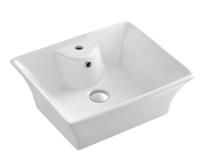 Aqualine Keramické umývadlo 49,5x41,5 cm, na dosku, biela 49411