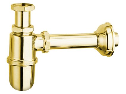 Sapho RETRO Umývadlový sifón 5/4", odpad 32mm, zlato 9595