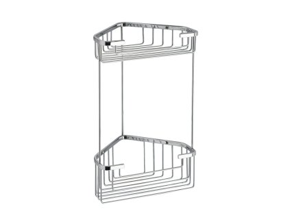 Gedy SMART dvojposchodová rohová police 200x325x151mm, chróm 2482