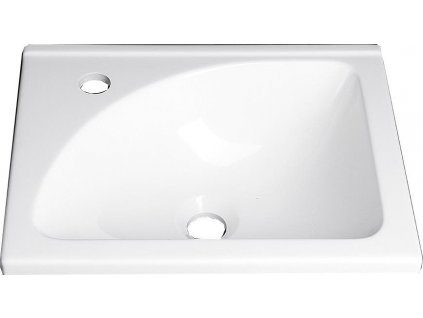 Aqualine Nábytkové umývadlo, mramor, 40x32 cm, biela LM408