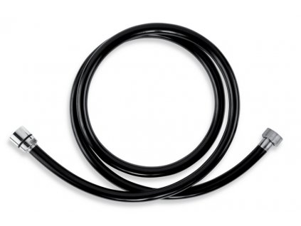 Novaservis Sprchová hadica plastová 150 cm čierna-chróm PVC/150,5