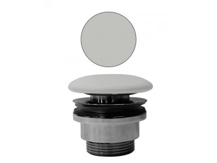 GSI umývadlová výpust 5/4", neuzatvárateľná, tl.5-65 mm, keramická krytka, cenere mat PVC17