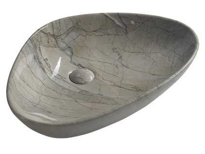 Sapho DALMA keramické umývadlo na dosku 58,5x39 cm, grigio MM213