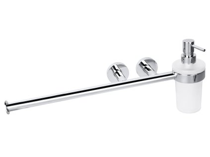 Sapho X-ROUND držiak uterákov s dávkovačom mydla, chrom XR414