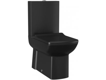 CREAVIT LARA WC kombi, spodný/zadný odpad, splachovací mechanizmus, čierna matná LR360