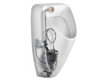 Bruckner SCHWARN urinál s automatickým splachovačom 6V DC, zakrytý prívod vody 201.722.4