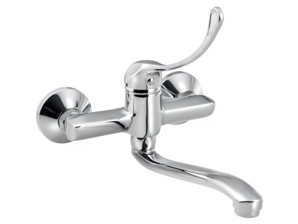 Bruckner BARON nástenná batéria, rozteč 150mm, lekárská páka, chróm 612.014.1