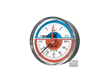 Regulus Termomanometr 0-120°C, 4 bar, připojení 1/2" zadní, d=80 mm 10481