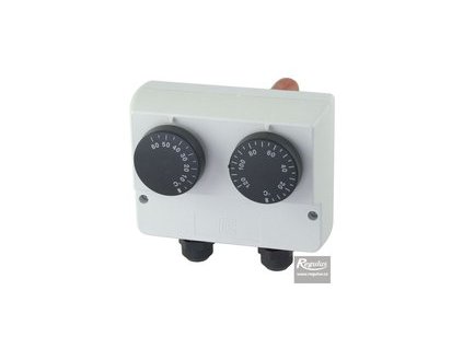 Regulus Termostat prov. zakryt. s jímkou dvojitý 0-60/30-120°C 10782