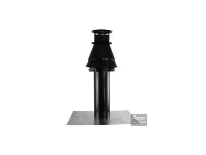 Regulus Komínek 1x 80 PP průchod otvorem pr. 125 mm, s krycí deskou na komín 11259