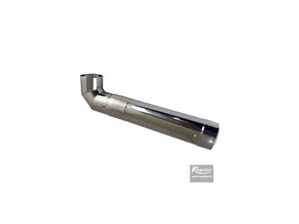 Regulus Koleno 90° pr. 80/125 PPH-A/Inox s trubkou 0,5 m 15209