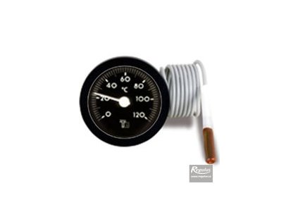 Regulus Teploměr 0-120°C, kapilára 1 m, d=57,5 mm, černý ciferník 172