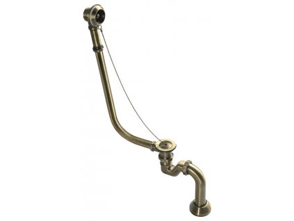 Polysan RETRO vaňová súprava pre vonkajšiu inštaláciu, retiazka, vr. sifónu, bronz 71690