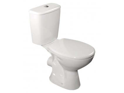 Aqualine JUAN WC kombi misa, dvojtlačidlo, zadný odpad, biela LC2154