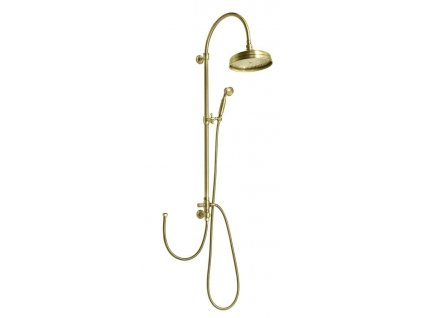 Sapho VANITY sprchový stĺp s pripojením vody na batériu, hlavová a ručná sprcha, bronz SET066