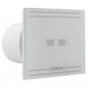 Sapho GLASS kúpeľňový axiálny ventilátor s LED displejom, 8W, potrubie 100mm, biela GS103