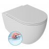 Isvea INFINITY závesná WC misa, Rimless, 36,5x53cm, matná biela 10NF02001-2L