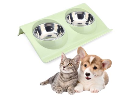 125732 13 verk 19318 dvojita miska pro psa nerez color